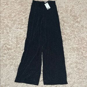 Elegant sparkly Black Women's Wide-Leg Pants